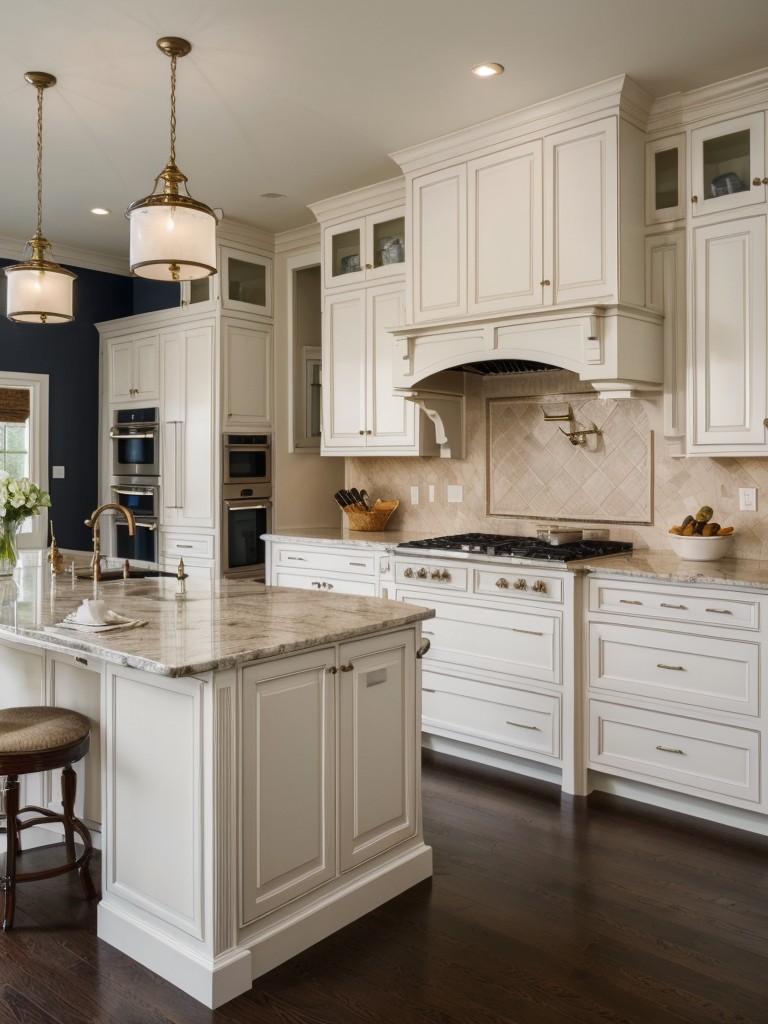 traditional-kitchen-ideas-showcasing-classic-elements-such-ornate-cabinetry-decorative-moldings-timeless-color-scheme-like-white-navy-blue