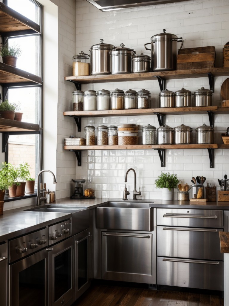 industrial-kitchen-ideas-exposed-brick-walls-stainless-steel-accents-open-shelving-raw-edgy-aesthetic