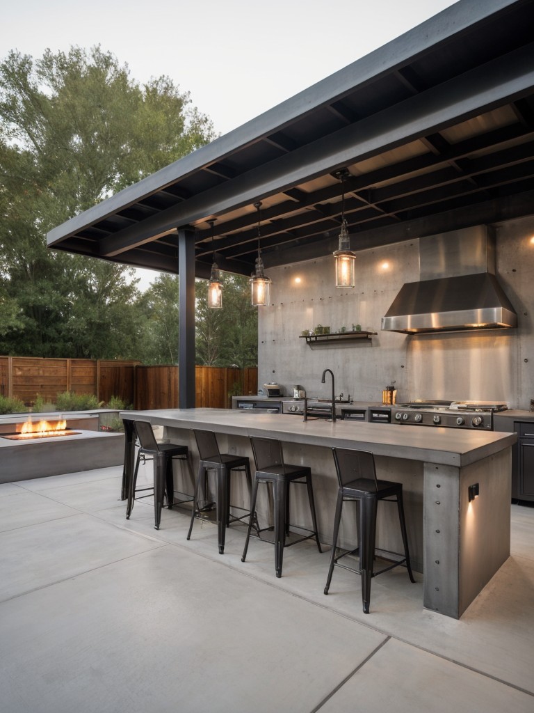 industrial-style-outdoor-kitchen-ideas-featuring-metal-accents-concrete-countertops-unique-lighting-fixtures-modern-edgy-look