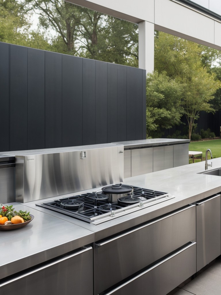 modern-outdoor-kitchen-ideas-sleek-stainless-steel-appliances-minimalist-design-integrated-technology-added-convenience