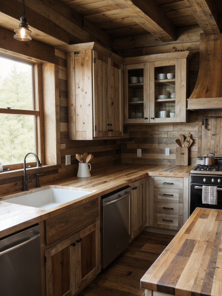 Rustic Kitchen: Natural Wood Accents and Farmhouse Chic | aulivin.com