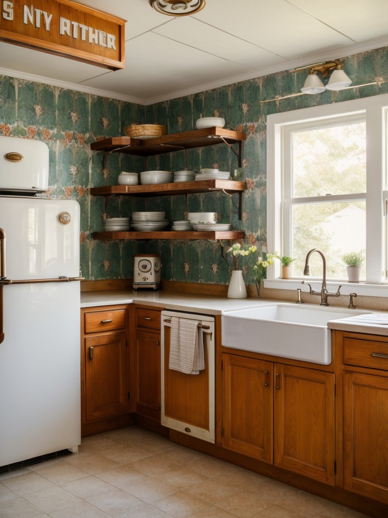 vintage-kitchen-ideas-retro-appliances-colorful-vintage-inspired-wallpaper