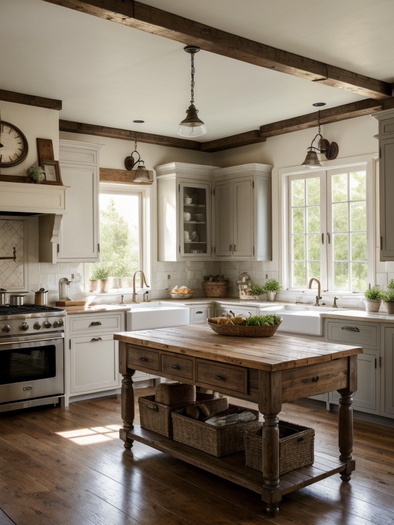 french-country-kitchen-ideas-mix-rustic-elegant-elements-including-farmhouse-style-tables-floral-patterns