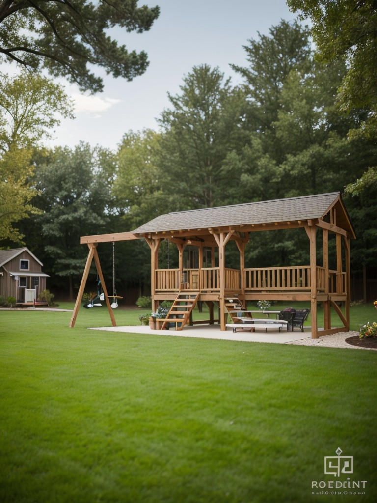 family-friendly-backyard-ideas-swing-set-grassy-play-area-built-outdoor-kitchen