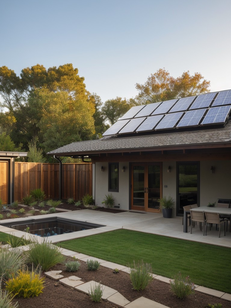 sustainable-backyard-ideas-solar-panels-rainwater-harvesting-system-native-plant-landscaping