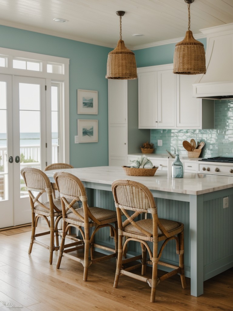 coastal-kitchen-ideas-beachy-vibe-utilizing-light-airy-colors-seashell-accents-natural-materials-like-wicker-driftwood