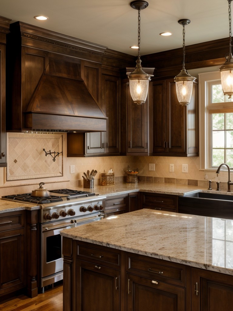 traditional-kitchen-ideas-timeless-elegance-featuring-rich-wood-finishes-ornate-details-classic-pendant-lighting