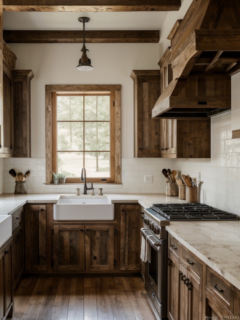 rustic-kitchen-ideas-farmhouse-style-cabinets-antique-accents