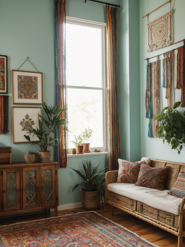 bohemian-chic-living-room-eclectic-decor-vibrant-colors-layered-textures-like-patterned-rugs-macrame-wall-hangings
