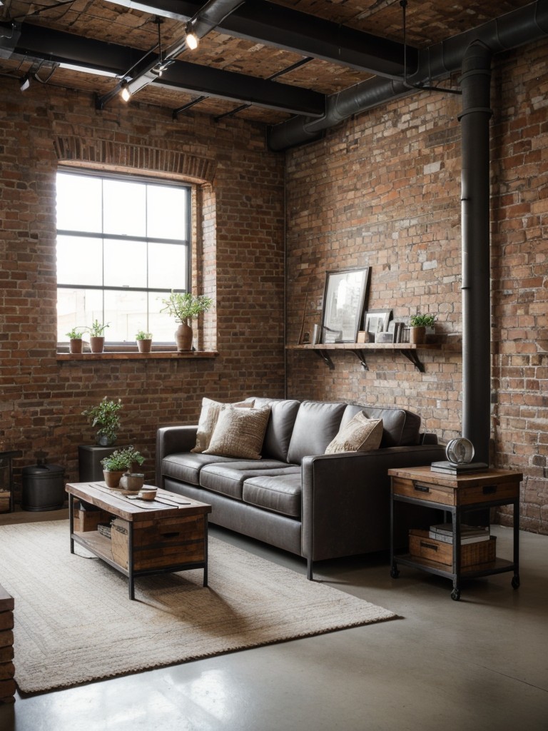 industrial-living-room-ideas-exposed-brick-walls-rough-textures-mix-metal-wood-furniture