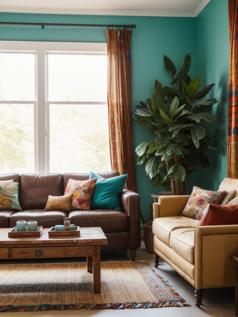 bohemian-living-room-ideas-featuring-eclectic-furniture-vibrant-colors-layers-textures-free-spirited-relaxed-ambiance
