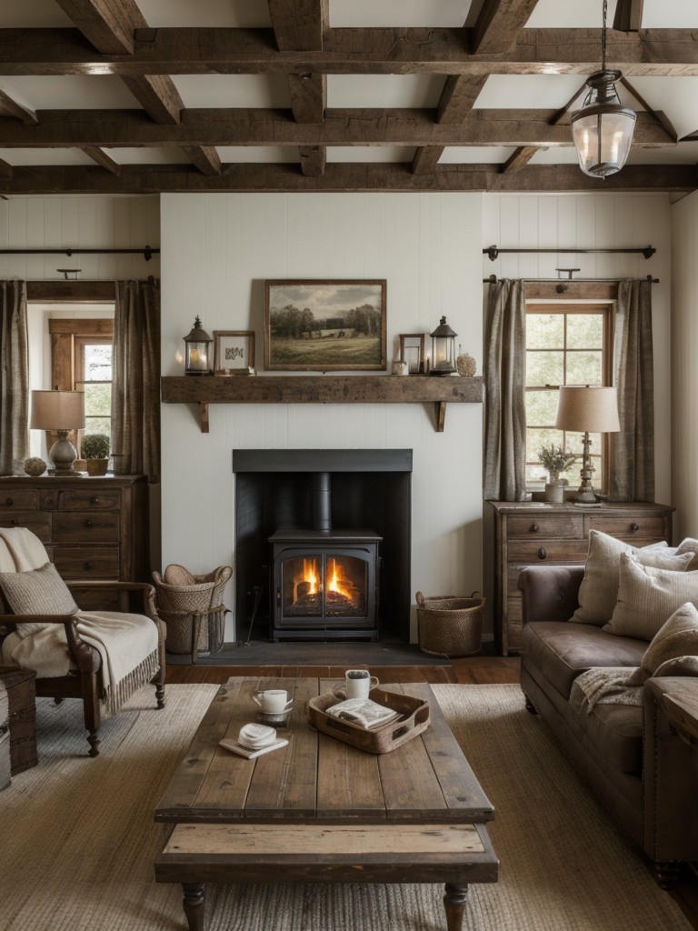 farmhouse-living-room-ideas-distressed-finishes-vintage-accents-cozy-textiles-charming-cozy-country-inspired-space