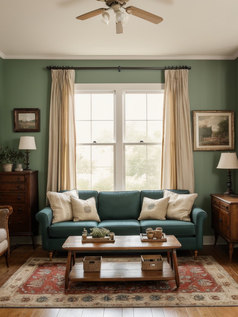 vintage-inspired-living-room-ideas-incorporating-retro-furniture-antique-accessories-nostalgic-color-scheme