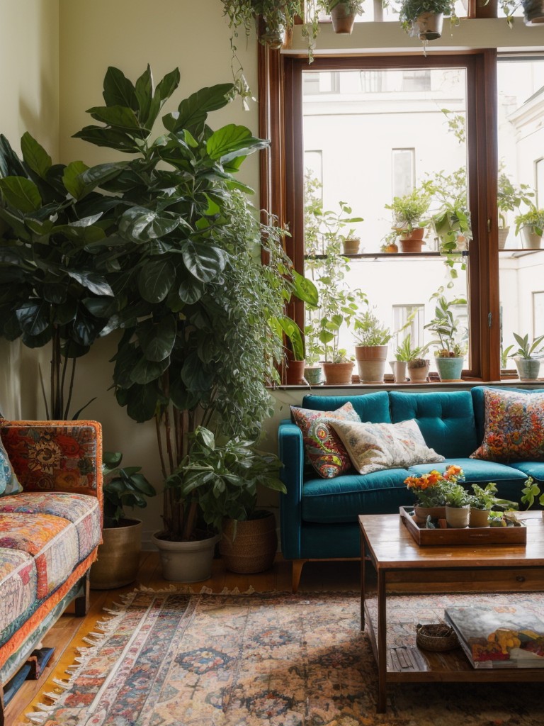bohemian-living-room-ideas-embracing-eclectic-patterns-vibrant-colors-abundance-plants