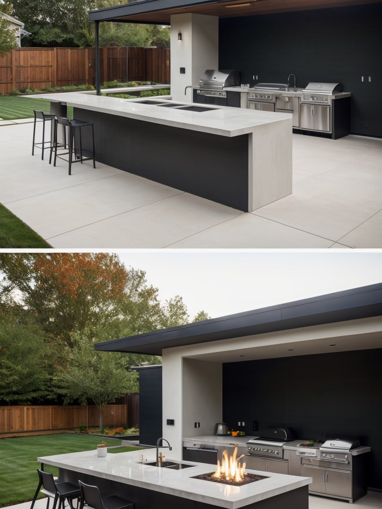 contemporary-backyard-ideas-sleek-outdoor-kitchen-modern-lounge-furniture-fire-feature-combining-clean-lines-innovative-designs
