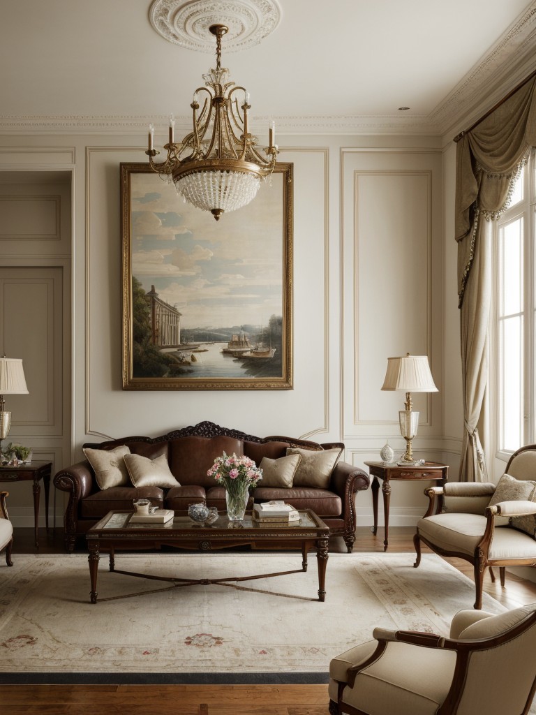 traditional-living-room-ideas-elegant-furniture-timeless-design-using-classic-patterns-chandeliers-framed-artwork