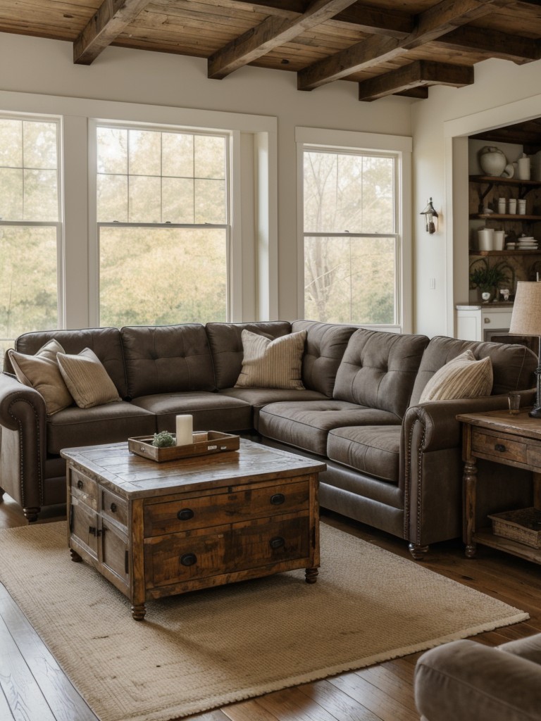 farmhouse-living-room-design-ideas-cozy-inviting-atmosphere-incorporating-distressed-wood-furniture-vintage-decor-comfortable-sectional-sofa