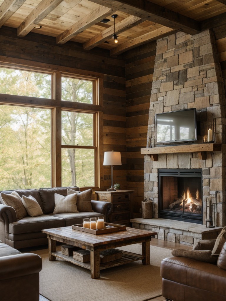 such-reclaimed-wood-furniture-stone-fireplace-cozy-throw-blankets