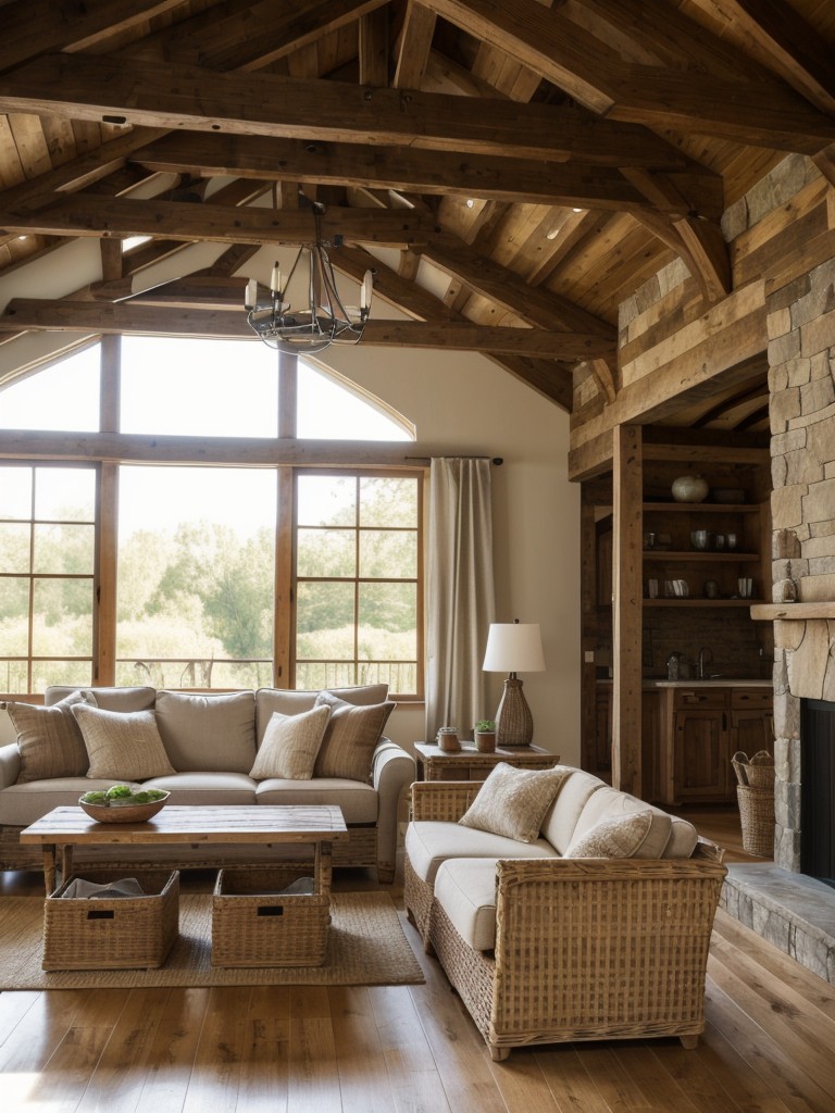 such-exposed-wood-beams-distressed-furniture-woven-baskets