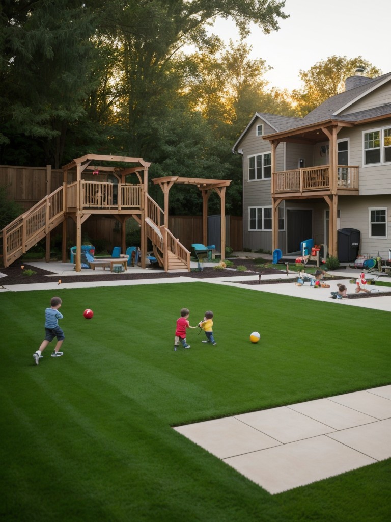 playful-backyard-ideas-families-kids-including-playground-area-turf-lawn-sports-designated-outdoor-art-space