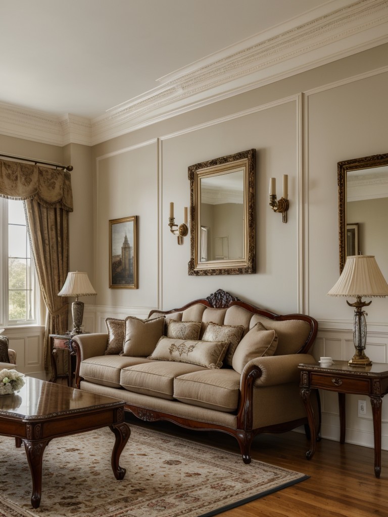 traditional-living-room-ideas-classic-furniture-pieces-rich-fabrics-elegant-details-utilizing-crown-molding-decorative-mantels-antique-accents