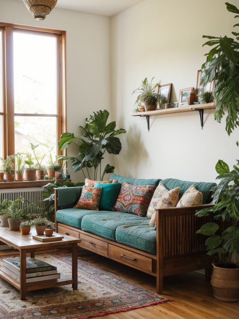 bohemian-living-room-ideas-vibrant-colors-eclectic-furniture-pieces-abundance-plants-relaxed-free-spirited-atmosphere