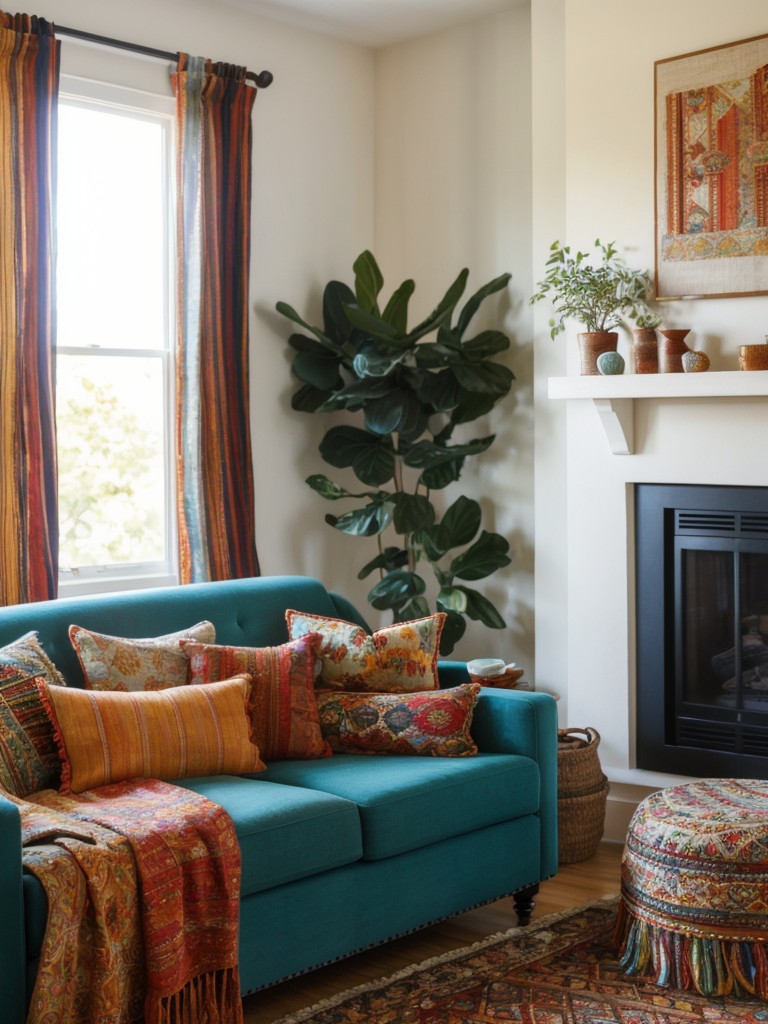 bohemian-living-room-ideas-vibrant-colors-layered-textiles-eclectic-accessories