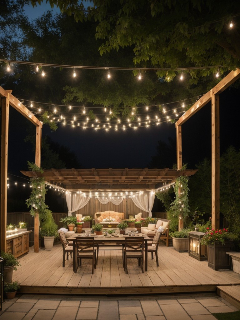 pergola-ideas-cozy-backyard-retreat-complete-comfortable-seating-string-lights-climbing-plants-touch-natural-beauty