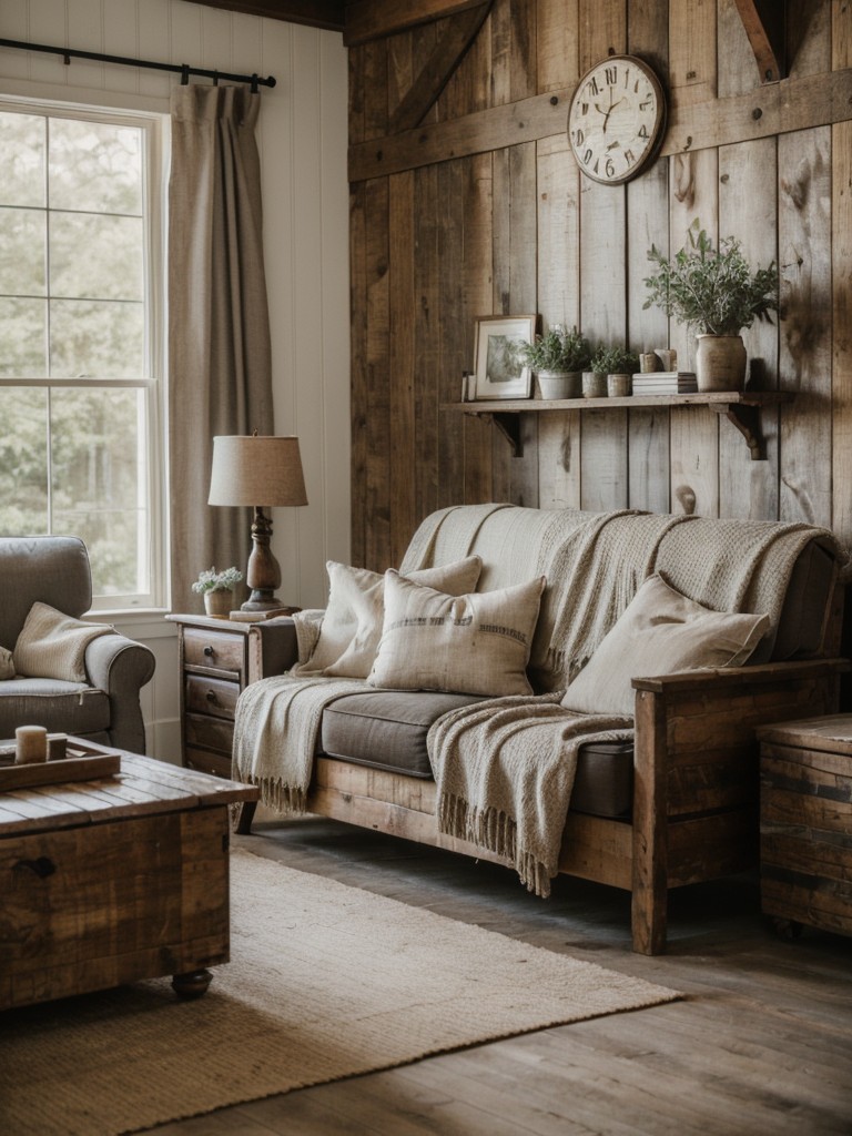 farmhouse-living-room-ideas-distressed-wood-vintage-accessories-cozy-textiles-charming-rustic-atmosphere
