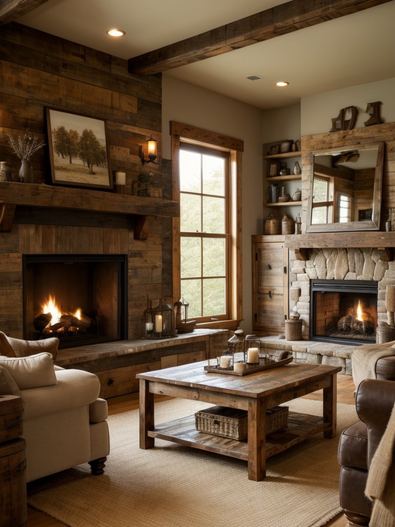 rustic-living-room-ideas-showcasing-distressed-wood-furniture-cozy-fireplace-warm-earth-tones-cozy-inviting-ambiance