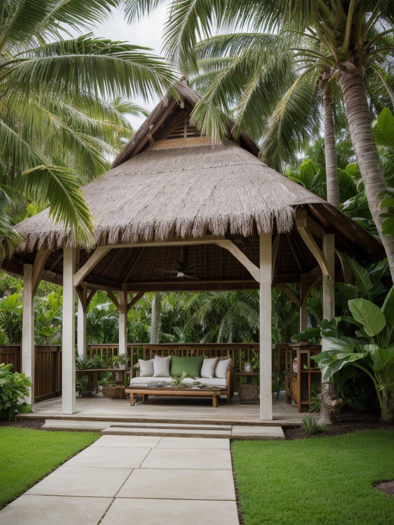 tropical-backyard-landscaping-ideas-palm-trees-lush-greenery-thatched-roof-gazebo-vacation-like-experience-home