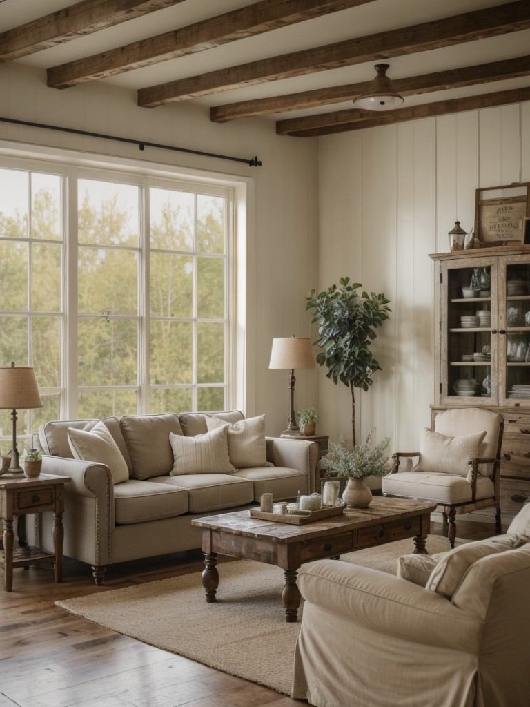 farmhouse-living-room-ideas-highlighting-distressed-wood-furniture-neutral-color-palettes-vintage-inspired-accents-achieving-cozy-charming-aesthetic