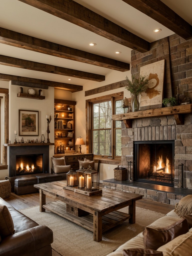 rustic-living-room-ideas-showcasing-cozy-wooden-furniture-exposed-beams-earthy-color-palettes-complete-fireplace-vintage-inspired-decor-charming-ambie