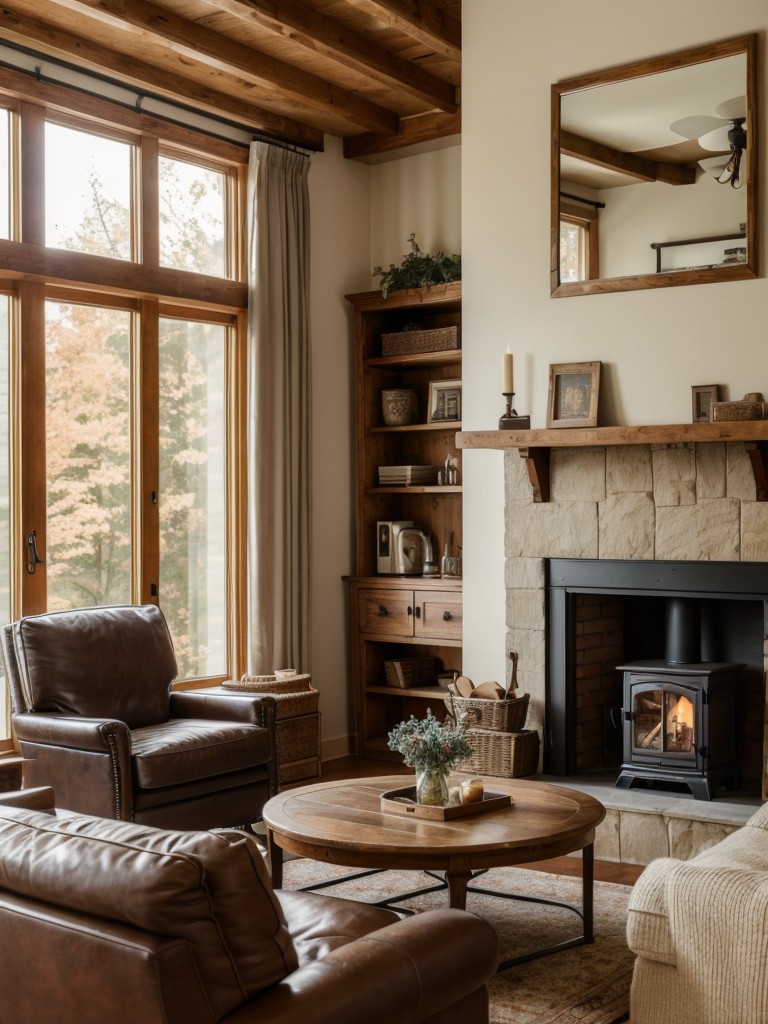 cozy-fireplace-vintage-furniture-pieces-cozy-inviting-atmosphere