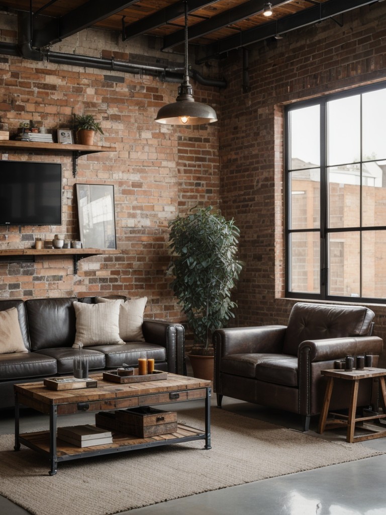 industrial-living-room-ideas-exposed-brick-walls-metal-accents-reclaimed-wood-furniture-creating-stylish-rugged-space