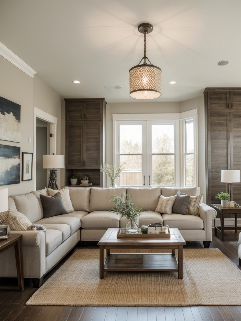 transitional-living-room-ideas-blend-traditional-contemporary-design-elements-using-neutral-color-scheme-mix-patterns-modern-light-fixtures