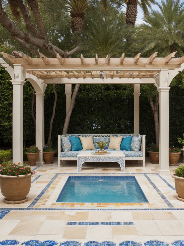 mediterranean-inspired-backyard-ideas-pergola-colorful-mosaic-tiles-vibrant-tile-fountain-bringing-essence-mediterranean-coast-to-your-own-backyard