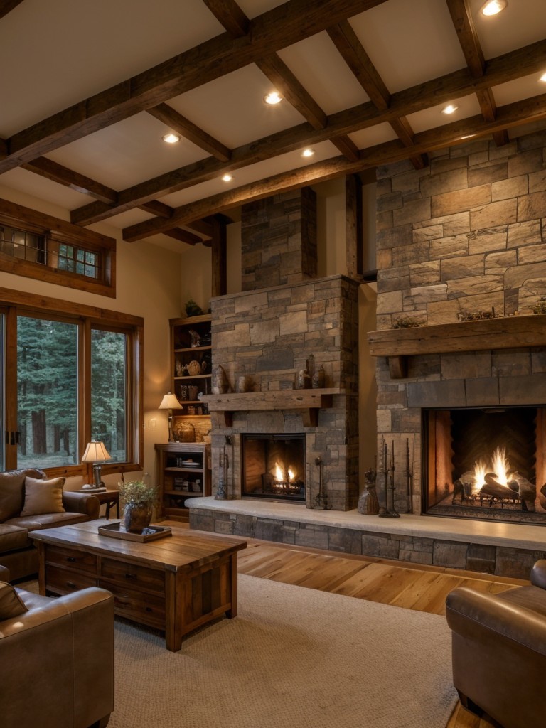 wooden-beams-cozy-fireplace-charming-inviting-atmosphere