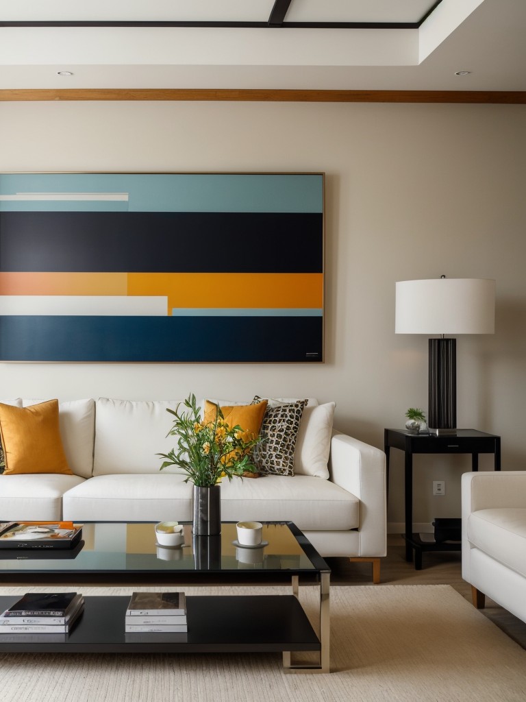 contemporary-living-room-ideas-sleek-streamlined-furniture-bold-pops-color-unique-artwork