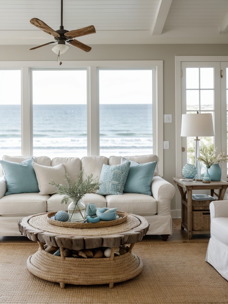 coastal-living-room-ideas-light-airy-color-scheme-nautical-accents-natural-elements-like-driftwood-seashells