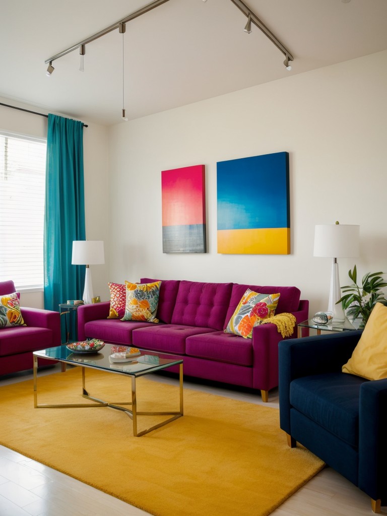 contemporary-living-room-ideas-sleek-furniture-bold-artwork-pops-vibrant-colors