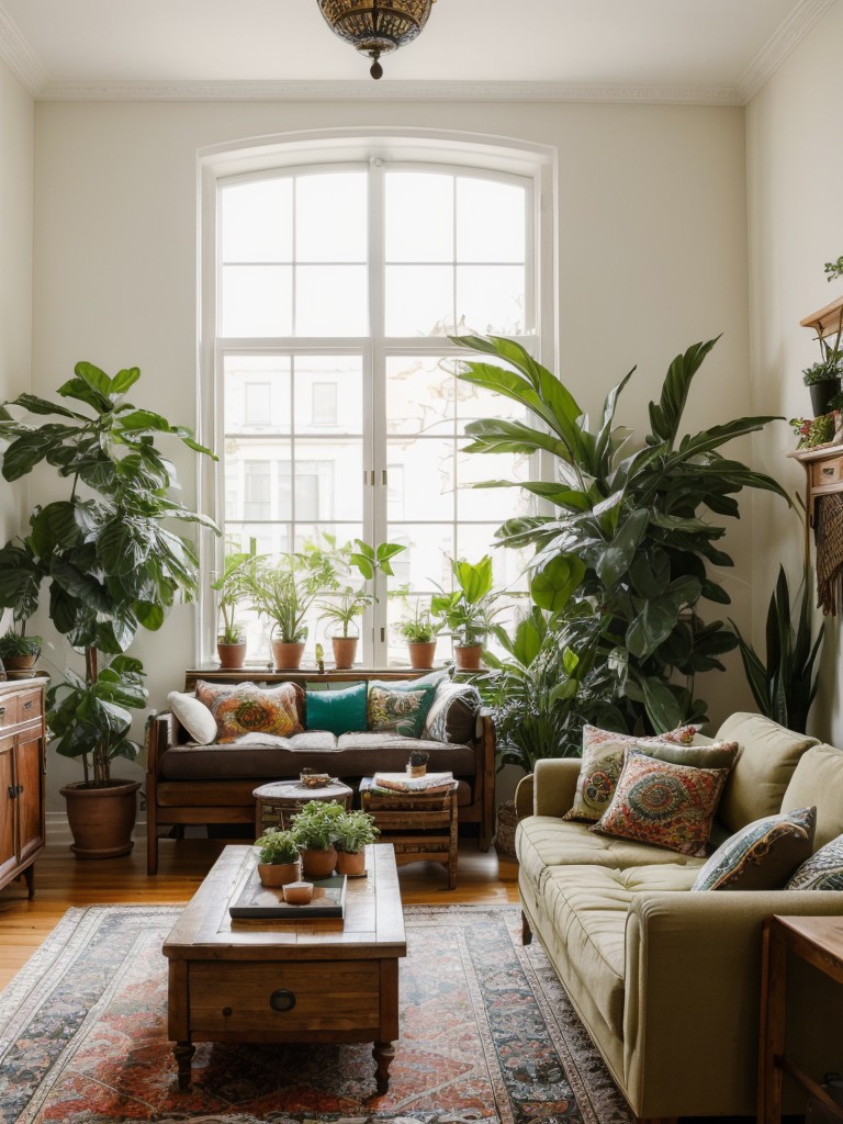bohemian-chic-living-room-ideas-eclectic-furniture-bold-patterns-lots-indoor-plants-natural-vibe