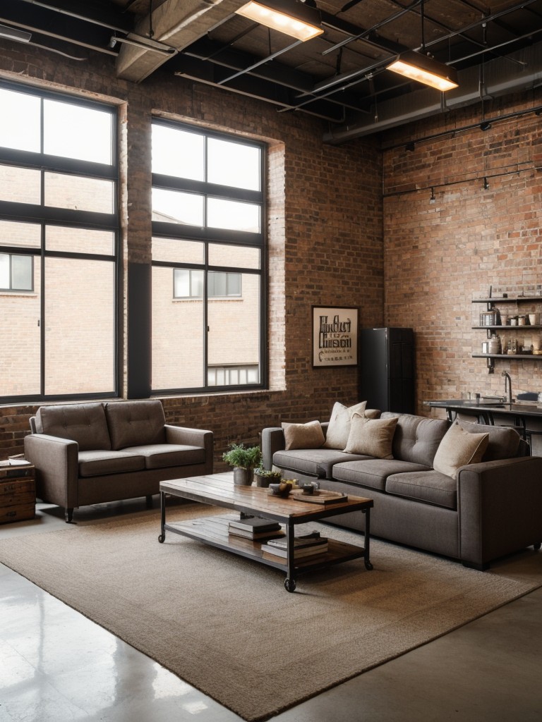 industrial-loft-style-living-room-ideas-exposed-brick-walls-metal-furniture-vintage-inspired-lighting-fixtures