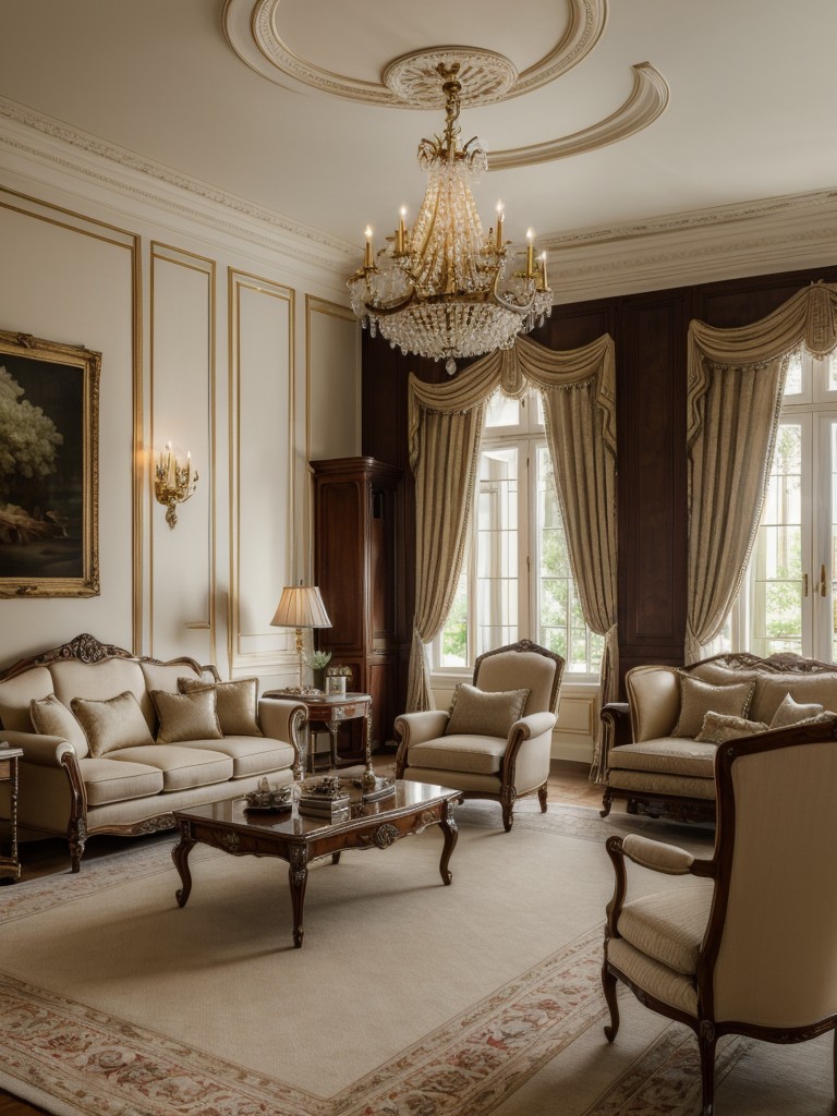 traditional-elegant-living-room-ideas-classic-furniture-luxurious-fabrics-intricate-details-like-crown-molding-chandeliers
