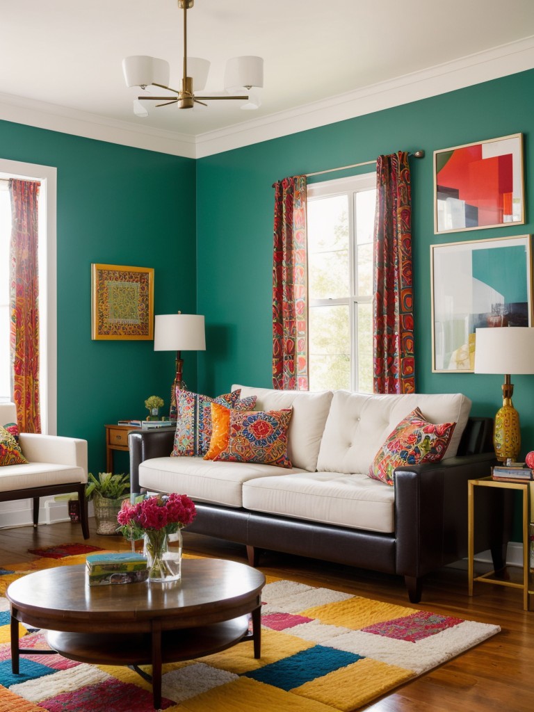 bold-vibrant-living-room-ideas-mix-patterns-eclectic-furnishings-statement-artwork-to-create-lively-energetic-space