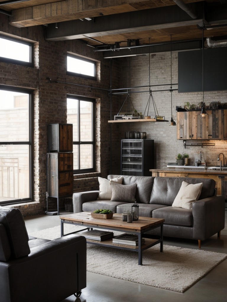 industrial-living-room-ideas-incorporating-raw-materials-urban-elements-mix-metal-wood-furniture-trendy-edgy-feel