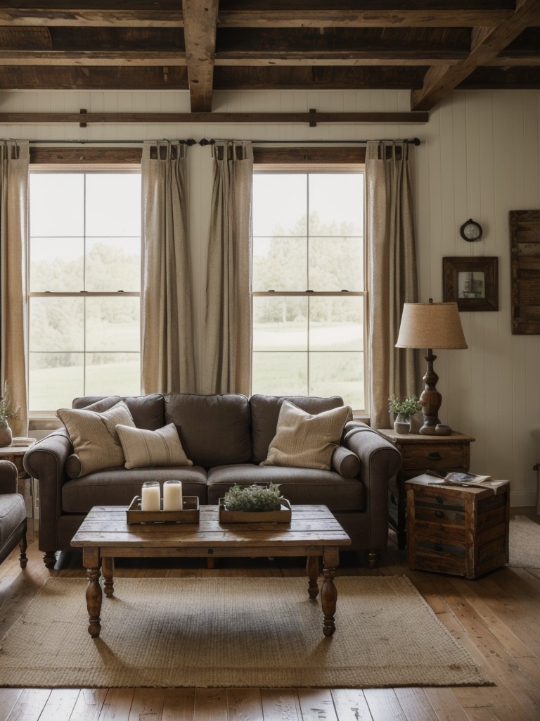 farmhouse-living-room-ideas-combining-distressed-wood-furniture-cozy-textiles-vintage-accessories-warm-inviting-country-inspired-space