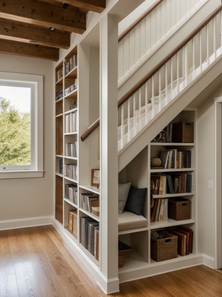 utilize-area-under-stairs-incorporating-built-storage-cozy-reading-nook