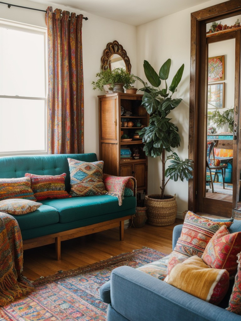 bohemian-living-room-ideas-free-spirited-eclectic-vibe-incorporating-colorful-textiles-mismatched-furniture-global-inspired-decor