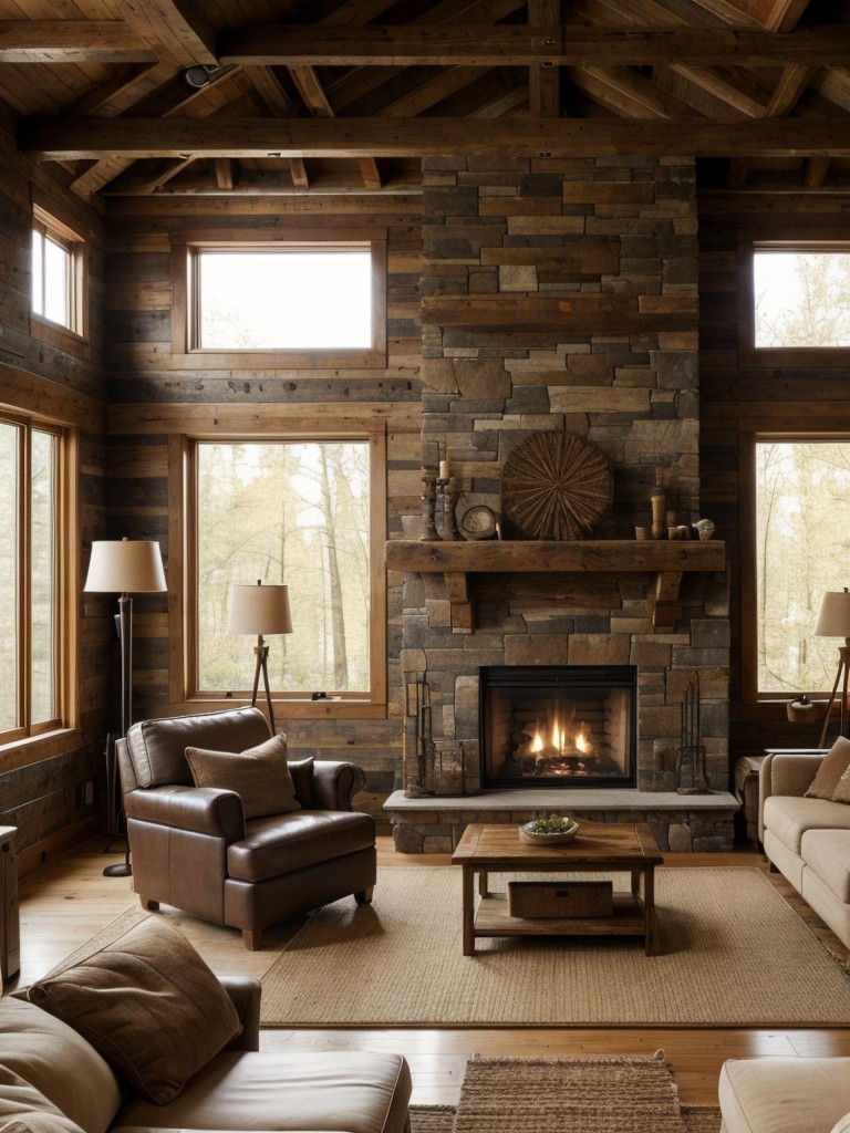 rustic-living-room-ideas-natural-wood-accents-cozy-fireplace-earthy-color-palette